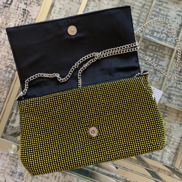 Topshop Yellow Crystal Clutch - Picture 2 of 2